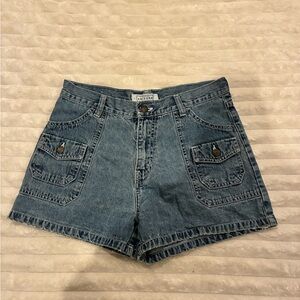 Arizona Jean Company Blue Denim Lightly Distressed Shorts